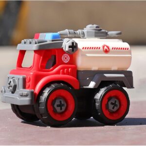 Kids STEM DIY Fire Truck Toy Assembly Kit for Education